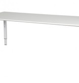 Domino bureau, hoogte instelbaar (62-85cm) met 200x80cm 'zwevend' 20mm blad en N-poot frame