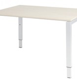 Domino bureau, hoogte instelbaar (62-85cm) met 120x90cm 'zwevend' 20mm blad en N-poot frame