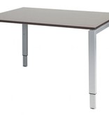 Domino bureau, hoogte instelbaar (62-85cm) met 120x90cm 'zwevend' 20mm blad en N-poot frame