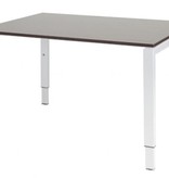 Domino bureau, hoogte instelbaar (62-85cm) met 120x90cm 'zwevend' 20mm blad en N-poot frame
