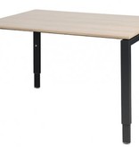 Domino bureau, hoogte instelbaar (62-85cm) met 120x90cm 'zwevend' 20mm blad en N-poot frame