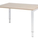 Domino bureau, hoogte instelbaar (62-85cm) met 120x90cm 'zwevend' 20mm blad en N-poot frame