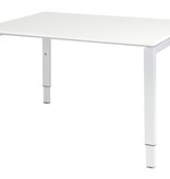 Domino bureau, hoogte instelbaar (62-85cm) met 120x90cm 'zwevend' 20mm blad en N-poot frame