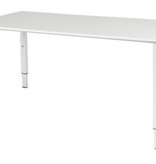 Domino bureau, hoogte instelbaar (62-85cm) met 160x90cm 'zwevend' 20mm blad en N-poot frame