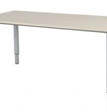 Domino bureau, hoogte instelbaar (62-85cm) met 160x90cm 'zwevend' 20mm blad en N-poot frame