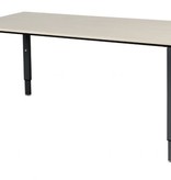 Domino bureau, hoogte instelbaar (62-85cm) met 160x90cm 'zwevend' 20mm blad en N-poot frame