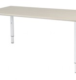 Domino bureau, hoogte instelbaar (62-85cm) met 160x90cm 'zwevend' 20mm blad en N-poot frame