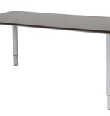 Domino bureau, hoogte instelbaar (62-85cm) met 160x90cm 'zwevend' 20mm blad en N-poot frame