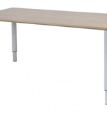 Domino bureau, hoogte instelbaar (62-85cm) met 160x90cm 'zwevend' 20mm blad en N-poot frame