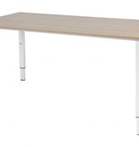 Domino bureau, hoogte instelbaar (62-85cm) met 160x90cm 'zwevend' 20mm blad en N-poot frame