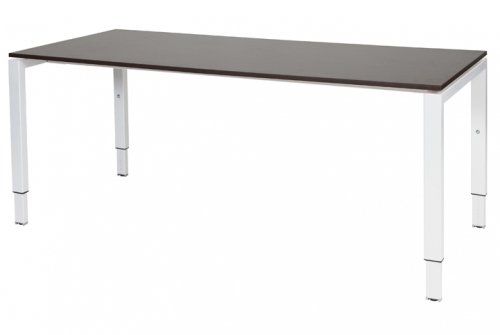 Domino bureau, hoogte instelbaar (62-85cm) met 180x90cm 'zwevend' 20mm blad en N-poot frame