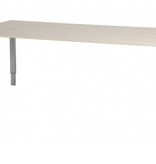 Domino bureau, hoogte instelbaar (62-85cm) met 200x90cm 'zwevend' 20mm blad en N-poot frame