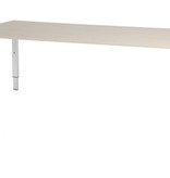 Domino bureau, hoogte instelbaar (62-85cm) met 200x90cm 'zwevend' 20mm blad en N-poot frame