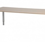 Domino bureau, hoogte instelbaar (62-85cm) met 200x90cm 'zwevend' 20mm blad en N-poot frame