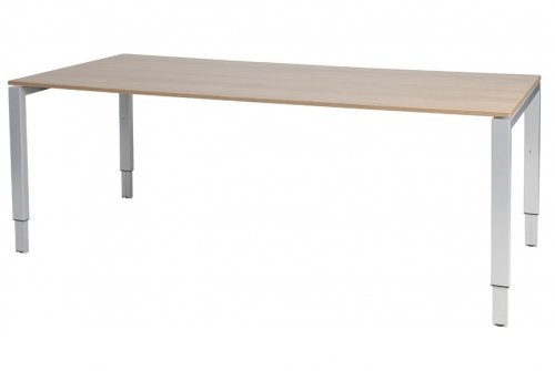 Domino bureau, hoogte instelbaar (62-85cm) met 200x90cm 'zwevend' 20mm blad en N-poot frame