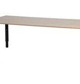 Domino bureau, hoogte instelbaar (62-85cm) met 200x90cm 'zwevend' 20mm blad en N-poot frame