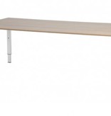 Domino bureau, hoogte instelbaar (62-85cm) met 200x90cm 'zwevend' 20mm blad en N-poot frame