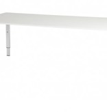 Domino bureau, hoogte instelbaar (62-85cm) met 200x90cm 'zwevend' 20mm blad en N-poot frame