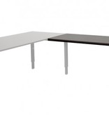 Domino aanbouwtafel, hoogte instelbaar (62-85cm) met 120x60cm 'zwevend' 20mm blad en N-poot frame