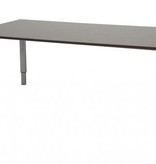 Domino vergadertafel, hoogte instelbaar (62-85cm) met 180x100cm 'zwevend' 20mm blad en N-poot frame