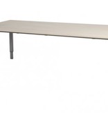 Domino vergadertafel, hoogte instelbaar (62-85cm) met 200x100cm 'zwevend' 20mm blad en N-poot frame