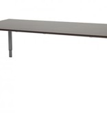 Domino vergadertafel, hoogte instelbaar (62-85cm) met 200x100cm 'zwevend' 20mm blad en N-poot frame