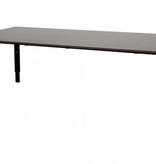 Domino vergadertafel, hoogte instelbaar (62-85cm) met 200x100cm 'zwevend' 20mm blad en N-poot frame