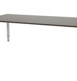 Domino vergadertafel, hoogte instelbaar (62-85cm) met 200x100cm 'zwevend' 20mm blad en N-poot frame