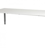 Domino vergadertafel, hoogte instelbaar (62-85cm) met 200x100cm 'zwevend' 20mm blad en N-poot frame