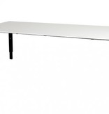 Domino vergadertafel, hoogte instelbaar (62-85cm) met 200x100cm 'zwevend' 20mm blad en N-poot frame