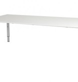 Domino vergadertafel, hoogte instelbaar (62-85cm) met 200x100cm 'zwevend' 20mm blad en N-poot frame