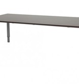 Domino vergadertafel, hoogte instelbaar (62-85cm) met 220x100cm 'zwevend' 20mm blad en N-poot frame