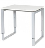 Schaffenburg Domino Plus bureau, hoogte instelbaar (62-85cm) met 80x60cm 'zwevend' 20mm blad en O-poot frame