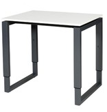 Schaffenburg Domino Plus bureau, hoogte instelbaar (62-85cm) met 80x60cm 'zwevend' 20mm blad en O-poot frame