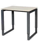 Schaffenburg Domino Plus bureau, hoogte instelbaar (62-85cm) met 80x60cm 'zwevend' 20mm blad en O-poot frame