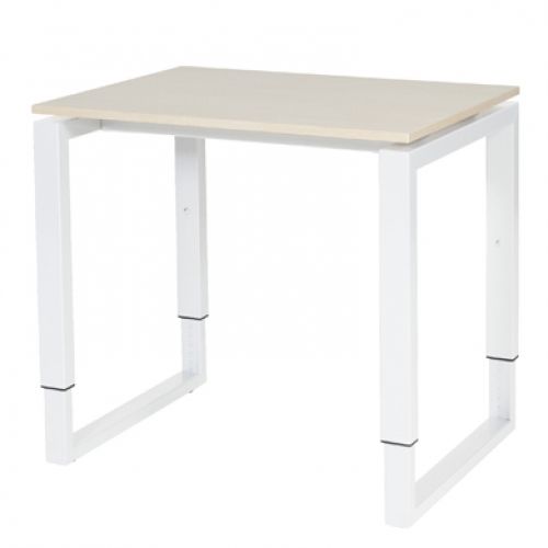 Schaffenburg Domino Plus bureau, hoogte instelbaar (62-85cm) met 80x60cm 'zwevend' 20mm blad en O-poot frame