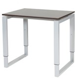 Schaffenburg Domino Plus bureau, hoogte instelbaar (62-85cm) met 80x60cm 'zwevend' 20mm blad en O-poot frame