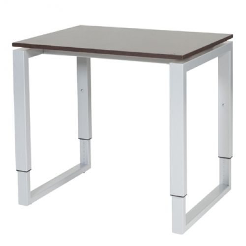Domino Plus bureau, hoogte instelbaar (62-85cm) met 80x60cm 'zwevend' 20mm blad en O-poot frame