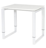 Domino Plus bureau, hoogte instelbaar (62-85cm) met 80x60cm 'zwevend' 20mm blad en O-poot frame