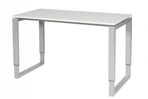 Schaffenburg Domino Plus bureau, hoogte instelbaar (62-85cm) met 120x60cm 'zwevend' 20mm blad en O-poot frame