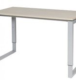 Domino Plus bureau, hoogte instelbaar (62-85cm) met 120x60cm 'zwevend' 20mm blad en O-poot frame