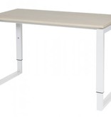 Domino Plus bureau, hoogte instelbaar (62-85cm) met 120x60cm 'zwevend' 20mm blad en O-poot frame