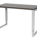 Domino Plus bureau, hoogte instelbaar (62-85cm) met 120x60cm 'zwevend' 20mm blad en O-poot frame