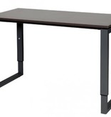 Domino Plus bureau, hoogte instelbaar (62-85cm) met 120x60cm 'zwevend' 20mm blad en O-poot frame