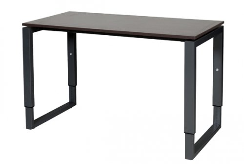 Domino Plus bureau, hoogte instelbaar (62-85cm) met 120x60cm 'zwevend' 20mm blad en O-poot frame