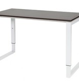 Schaffenburg Domino Plus bureau, hoogte instelbaar (62-85cm) met 120x60cm 'zwevend' 20mm blad en O-poot frame