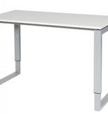Domino Plus bureau, hoogte instelbaar (62-85cm) met 120x60cm 'zwevend' 20mm blad en O-poot frame