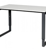 Domino Plus bureau, hoogte instelbaar (62-85cm) met 120x60cm 'zwevend' 20mm blad en O-poot frame