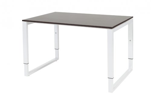 Domino Plus bureau, hoogte instelbaar (62-85cm) met 120x80cm 'zwevend' 20mm blad en O-poot frame