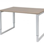 Schaffenburg Domino Plus bureau, hoogte instelbaar (62-85cm) met 120x80cm 'zwevend' 20mm blad en O-poot frame